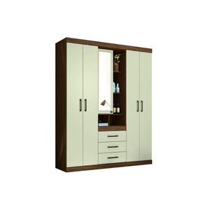 Guarda Roupa Casal 5 Portas E 3 Gavetas Havana Star 5.3 Jatobá-areia