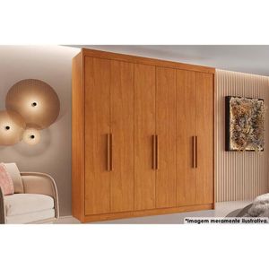 Guarda Roupa Casal 6 Portas E 4 Gavetas Cannes Cinamomo - Conquista