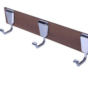 Kit Com 2 Cabides De Parede 3 Ganchos Premium Pr4270 Ducon Metais Cromado-marrom