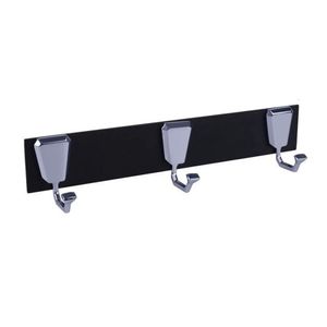Kit Com 2 Cabides De Parede 3 Ganchos Premium Pr4280 Ducon Metais Cromado-preto