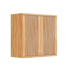 Armário Aéreo Cozinha Modulado Sauvignon Com 2 Portas Canelada 80cm Amendoa - Ronipa