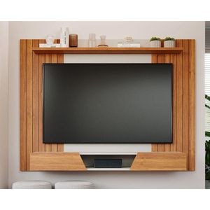 Home P/tv Até 70 Pol Santiago C/ Prateleiras E Nichos 180x135cm Cinamomo/off White - Permóbili