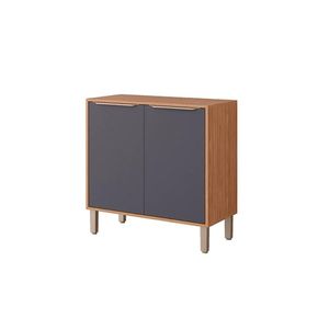 Gabinete De Cozinha Modulado Balcão Para Cooktop Divina Com 2 Portas 80cm Freijo-titanium - Mgm
