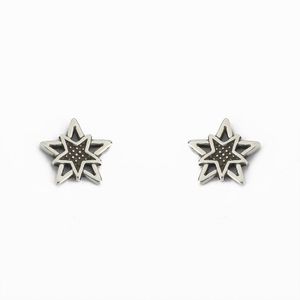 Brinco Bali Estrelas Sobrepostas Em Prata 925