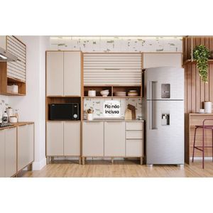 Cozinha Completa Esplêndida 4 Peças (2aéreos+1balcão+1torrequente) C4p182 Freijo-off White - Mgm