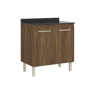 Balcão Cozinha P- Cooktop C- Tampo Loá C- 2 Portas 80cm Evora - Nicioli