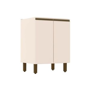 Balcão Cozinha P- Cooktop Connect C- 2 Portas S-tampo 60x52x81cm Off White - Henn