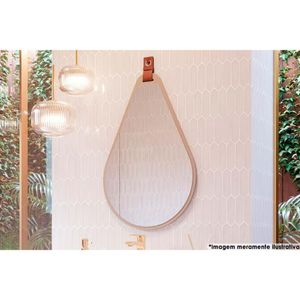 Espelho De Quarto Solteiro Gota 50x76cm Capuccino - Mgm