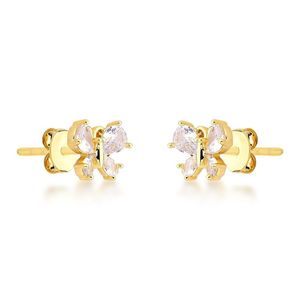 Brinco Borboleta Iluminada Banhada A Ouro 18k