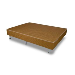 Cama Box Base King Hotelaria Orthotel Tecido Brown (193x203x24) - Ortobom