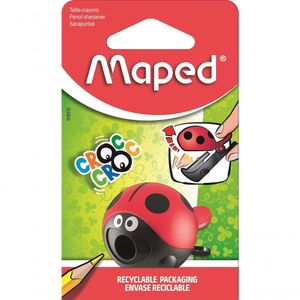 Apontador Maped Croc Easy Joaninha Vermelho E Preto