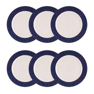 Jogo De Pratos Rasos 6 Pcs Mosaico Porcelana Real By Schmidt