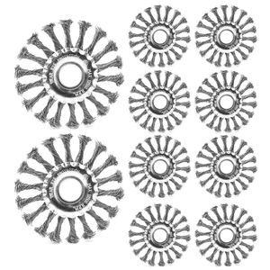 10 Escova De Aço Inox Circular Rotativa Trançada 4.1/2 115mm
