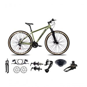 Bicicleta Aro 29 Absolute Nero 5 Freio Hidráulico K7 27v Garfo Com Trava Pneu Com Faixa - Oliva Tam.17