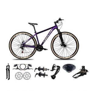 Bicicleta Aro 29 Absolute Nero 5 Freio Hidráulico K7 27v Garfo Com Trava Pneu Com Faixa - Roxo Tam.19