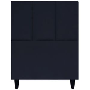 Cabeceira Decorativa Classic Para Cama De Solteiro 90 Cm Suede - Preto Suede