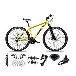 Bicicleta Aro 29 Absolute Nero 5 Freio Hidráulico K7 27v Garfo Com Trava - Amarelo Tam.21