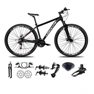 Bicicleta Aro 29 Absolute Nero 5 Freio Hidráulico K7 27v Garfo Com Trava - Preto Tam.19