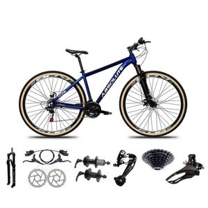 Bicicleta Aro 29 Absolute Nero 5 Freio Hidráulico K7 27v Garfo Com Trava Pneu Com Faixa - Azul Tam.19