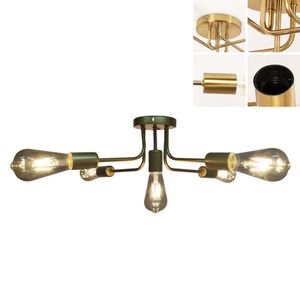 Lustre Sputnik Com 5 Lampadas Candelabro Luminaria Sala Recepçao Ambiente Iluminaçao Decoraçao E27