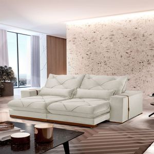Sofá Turim Linho 02 Módulos De 100cm B25cm Meu Sofá Online A302 Linho Branco