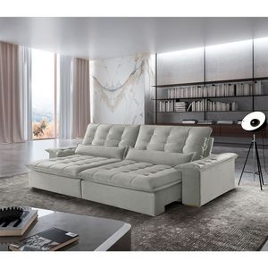 Sofá Victory Linho 02 Módulos De 120cm B25cm Meu Sofá Online A230 Linho Cinza