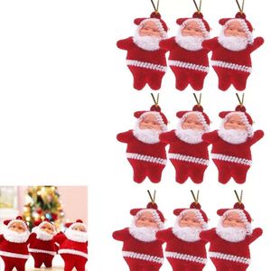 Kit 9 Mini Papai Noel Decoração Para Arvore De Natal Pendente Enfeite Natalino Porta Decorar