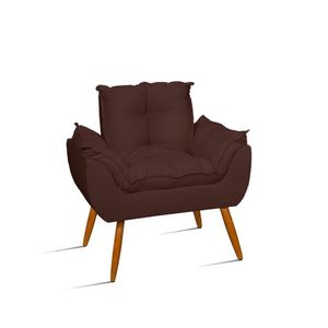 Cadeira Clínica Estofada Sala Quarto - Jl Decor Cor:marrom