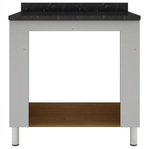 Balcão Para Forno E Cooktop Rubi Com 5 Bocas Bartira Grapia Platinum