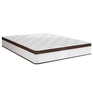 Colchão King Size Portobel Noah Ortopédico 30x193x203cm Branco Com Marrom