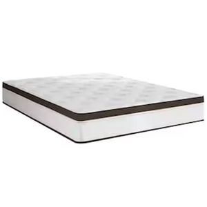Cama Box Queen Size Noah Ortopédico Molas Ensacadas Portobel Branco Com Marrom