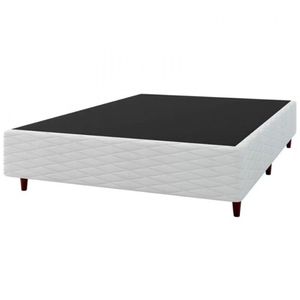 Base Box De Casal Umaflex New Itália Revestimento Jacquard Branco