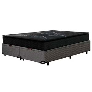 Colchão Queen Size New Itália Umaflex + Base Box Itaflex Preto-granite