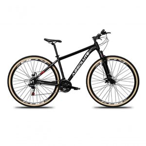 Bicicleta Aro 29 Absolute Nero 5 Alumínio 27v K7 Freio Disco Mecânico Garfo Suspensão Pneu Com Faixa - Preto Tam.15