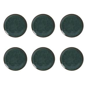 Conjunto De Prato De Pão Porto Brasil Bio Oceano 6 Peças Azul