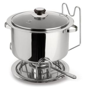 Banho Maria Com Bowl Embutido Em Inox E Vidro 6 Peças Forma Inox