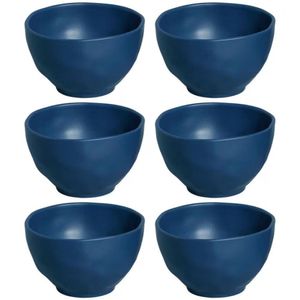 Conjunto 6 Bowls Porto Brasil Orgânico Boreal Em Stoneware Azul