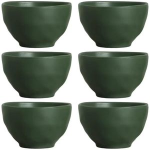 Conjunto De 6 Bowls Porto Brasil Orgânico Leaf Em Stoneware Verde