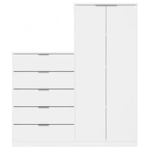 Cômoda Sapateira Roma Com 2 Portas E 5 Gavetas Bartira Branco Fosco
