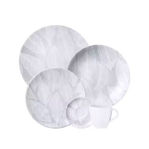 Aparelho De Jantar 20 Peças Tramontina Arbo Em Porcelana Cinza