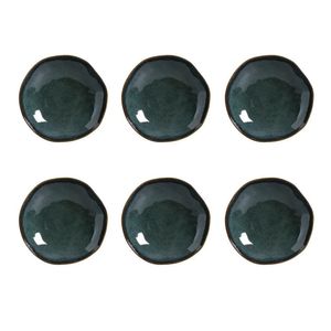 Conjunto De Pratos Fundos Porto Brasil Orgânico Oceano 6 Pçs Azul