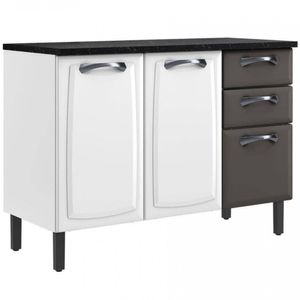 Cozinha Compacta New Premium Com 12 Portas 280 Cm Itatiaia Branco Com Grafite