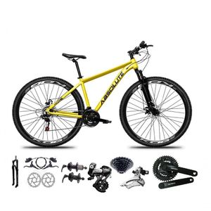 Bicicleta Aro 29 Absolute Nero 5 Shimano Altus 24v Freios Hidráulicos Garfo Com Trava - Amarelo Tam.17