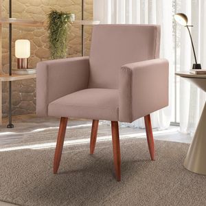 Poltrona Decorativa - Cadeira Escritório Nina Linho - Shop Rose