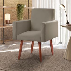 Poltrona Decorativa - Cadeira Escritório Nina Linho - Shop Castor