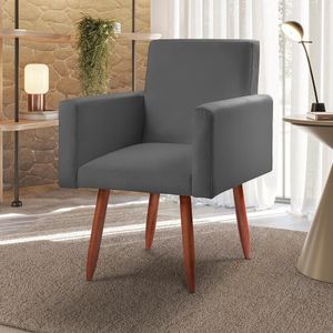 Poltrona Decorativa - Cadeira Escritório Nina Linho - Shop Chumbo