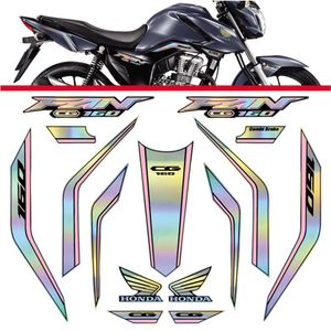 Kit Holográfico Para Moto Honda Cg Titan 160 Anos 2023 A 2024 Rosa Rosa