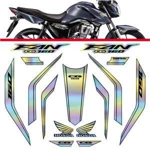 Kit Holográfico Para Moto Honda Cg Titan 160 Anos 2023 A 2024 Preto