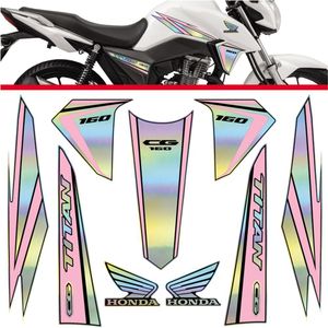 Kit Holográfico Para Moto Honda Cg Titan 160 Anos 2015 A 2017 Rosa Rosa