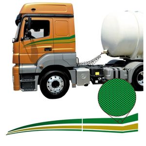 Kit Adesivo Faixas Par Mb Axor 1933 2544 2644 2041 2536 2019 Verde Verde